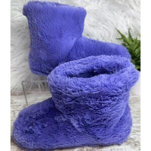 AERIE Slipper Booties Women’s Size Small Purple Cozy Winter Warmth Tried On READ